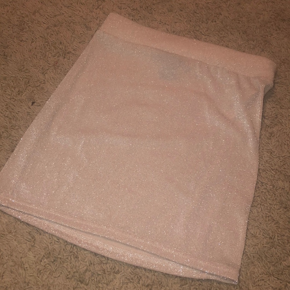 Sparkly pink bodycon skirt